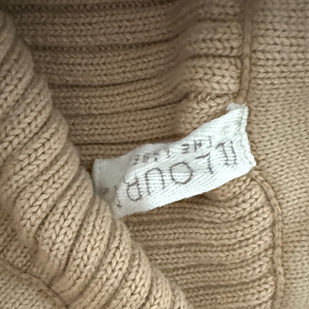 Tan Ribbed Cotton Shorts - Picture 2 of 3